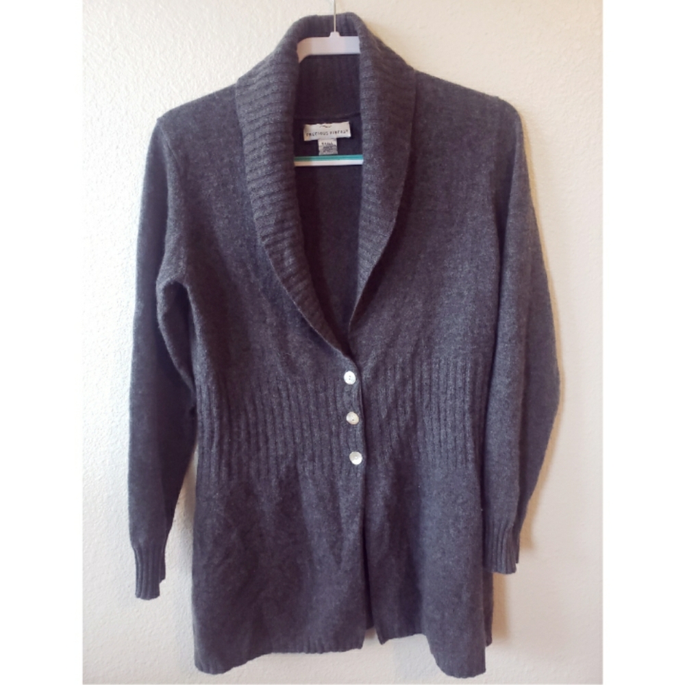 Grey cashmere cardigan